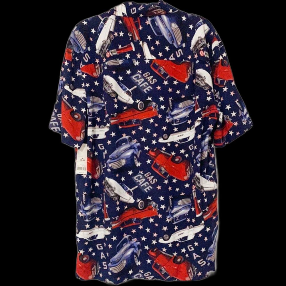 George Americana print classic car Hawaiian shirt Medium